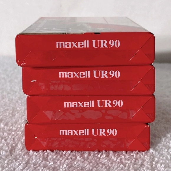 Vintage 90s Maxell UR90 Blank Audio Cassette Tapes  x4 - Picture 3 of 11